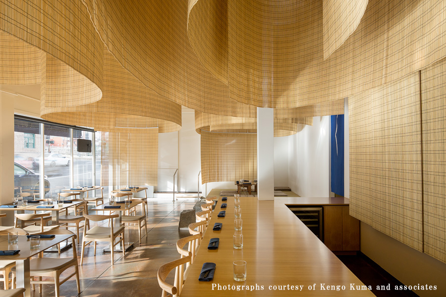 Supervised by Kengo Kuma! Sudare was delivered to Japanese restaurant in Portland, USA