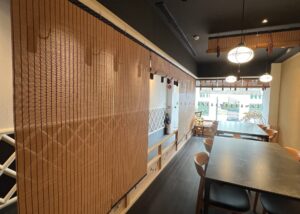 Enhancing Elegance: Authentic Japanese Bamboo Blinds in a Singapore Sushi Restaurant