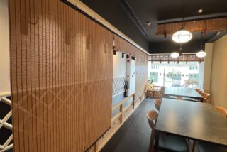 Enhancing Elegance: Authentic Japanese Bamboo Blinds in a Singapore Sushi Restaurant