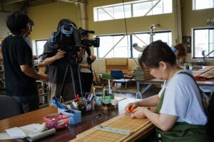「まちがスキー」取材の様子