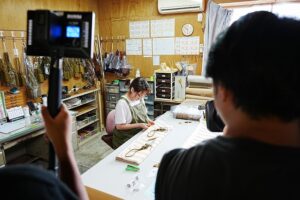 「まちがスキー」取材の様子