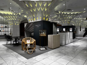 「Kengo Kuma + MA, YU（ケンゴ クマ プラス マユ）」ポップアップストアの様子